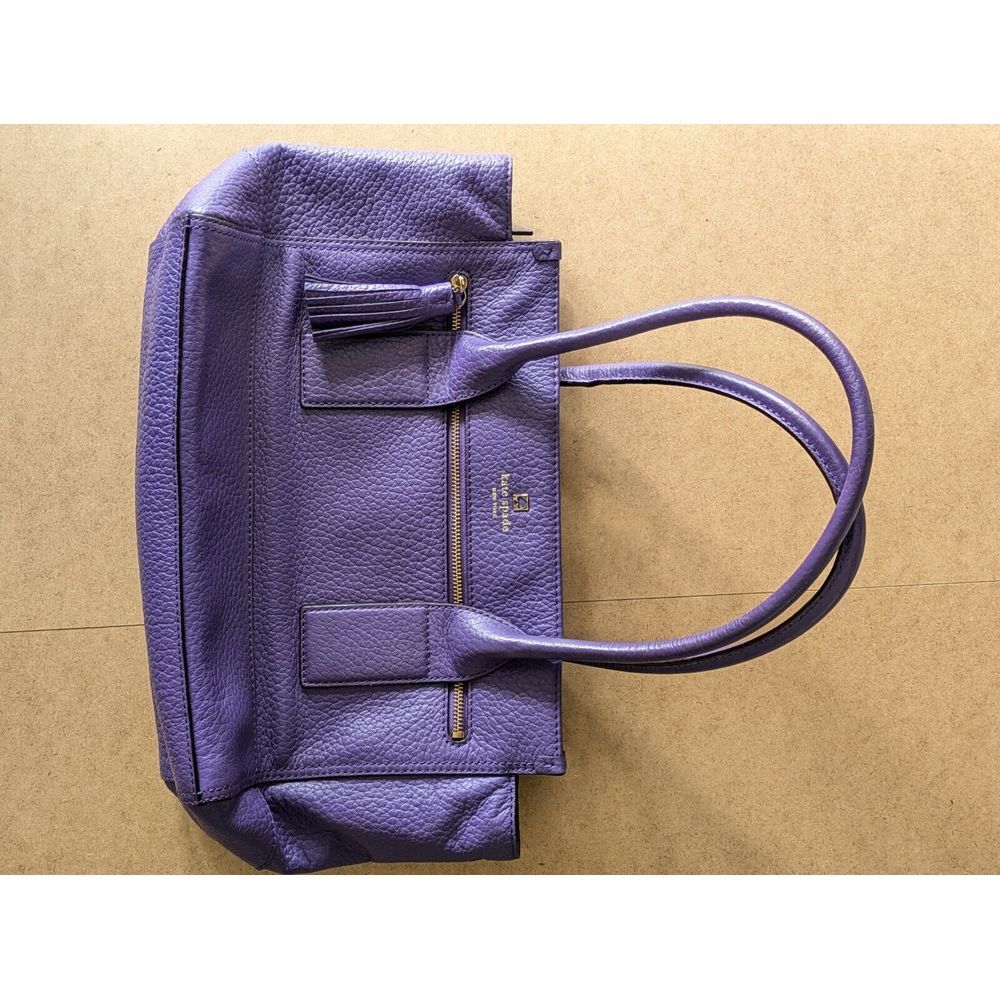 NEW Purple Kate Spade Southport Avenue Oden Leather Women's Tote - Picture 3 of 8